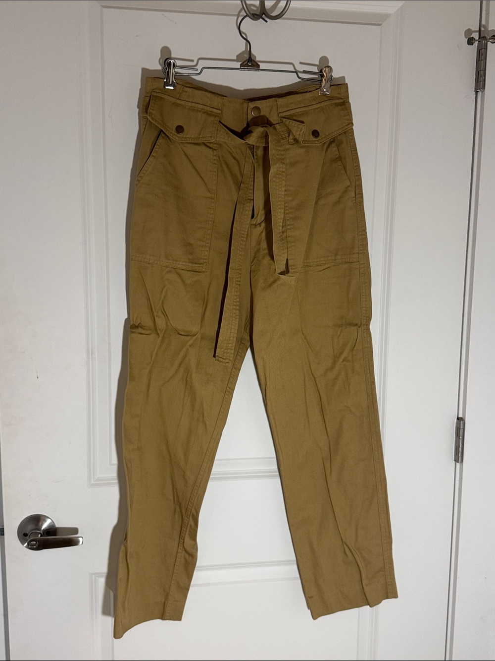 Banana Republic Tan Utility Tie-Waist Joggers